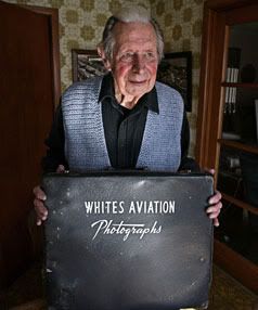 BOX OF TRICKS: Clyde Snow Stewart, retired aviation photographer.  LAWRENCE SMITH.