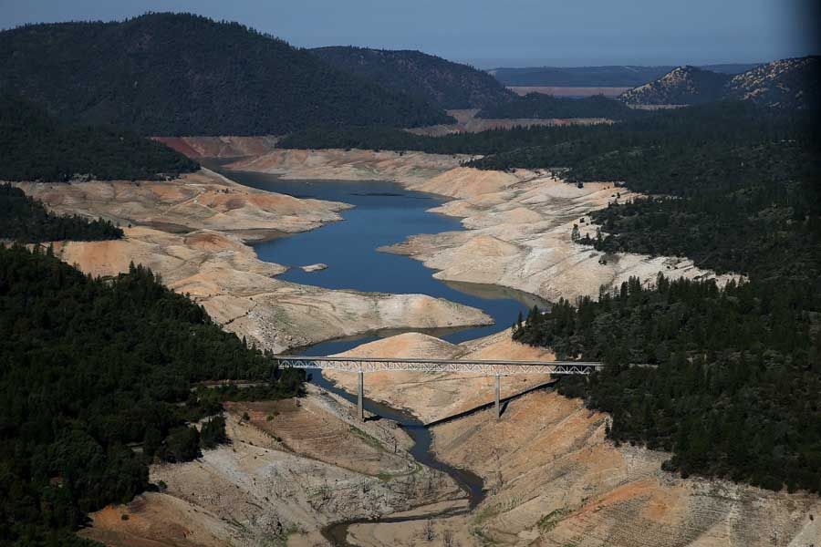 Lake Oroville. Sort of. — Photo: Justin Sullivan/Getty Images.