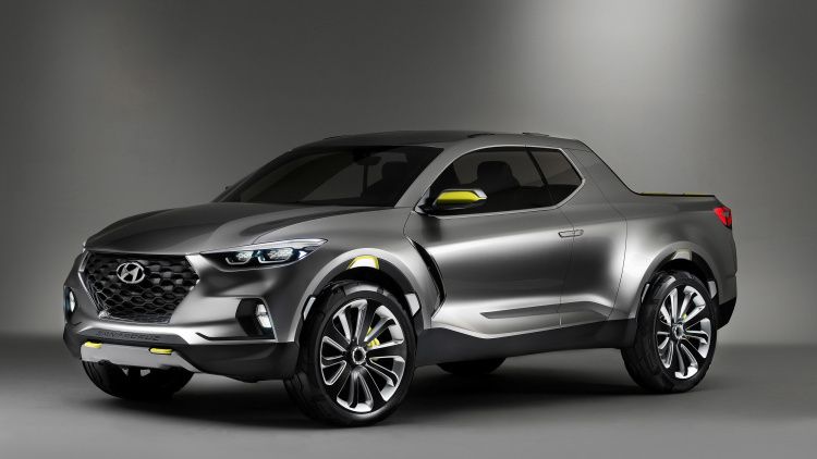 Hyundai's 2015 Santa Cruz pickup concept. Just weird enough to attract Gen Z?