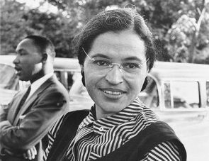 Rosa Parks, with some guy named Martin behind her. The highest name recognition, the most recently alive. Does that matter?