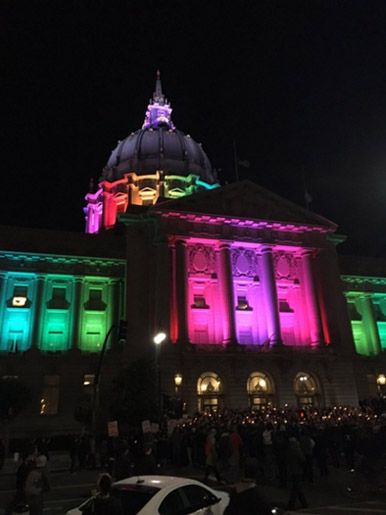 When facing horror or tragedy, the country lights up even more for peace. It's never the other way around.