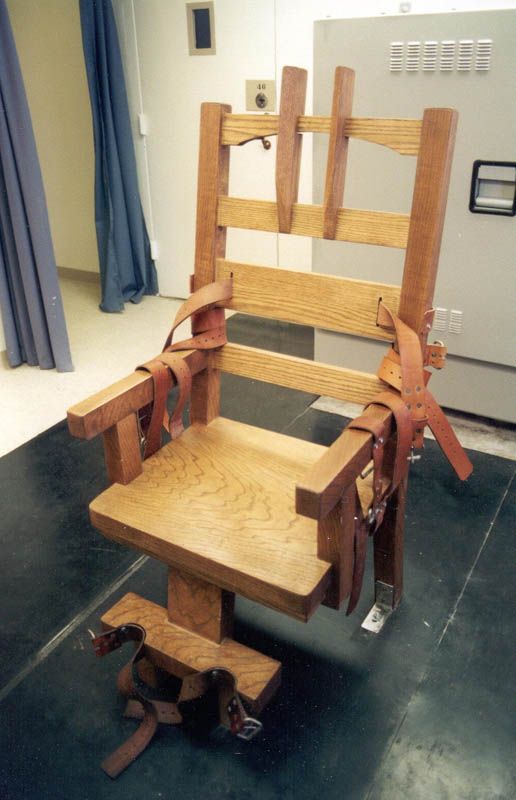 Florida's electric chair. — Photograph: Florida Department of Corrections.