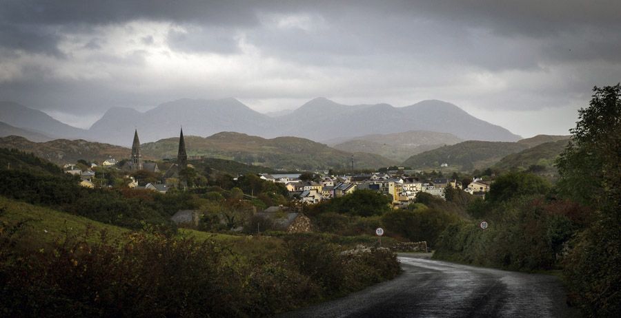 SOCIALIST PARADISE: A view of the town of Clifden along the famous scenic Sky Road on the Coast of Connemara, in western Ireland. — Photograph: Bill O'Leary/The Washington Post.