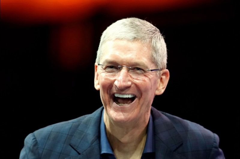Tim Cook in 2014.  Photograph: Lucy Nicholson/Reuters.