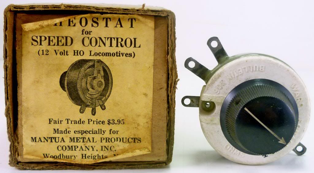 Vintage Mantua Ward Leonard Rheostat Speed Control For 12 Volt HO OB