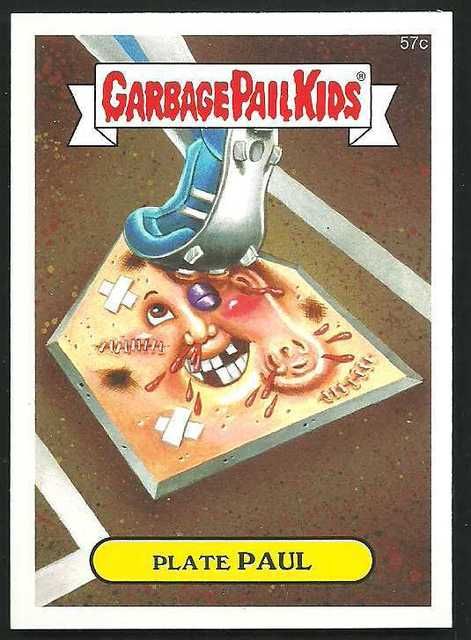 2015 garbage pail kids s1 #57c plate paul c variation/variant