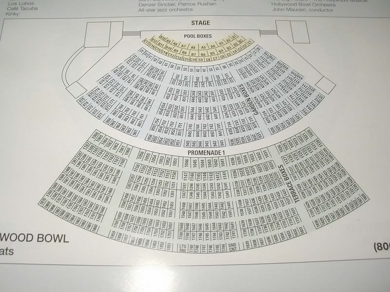 Hollywood Bowl Seating Chart Terrace 2