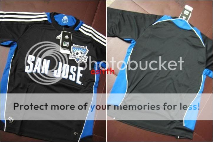 NWT Adidas MLS San Jose Earthquakes Black Home Youth Boys Soccer 